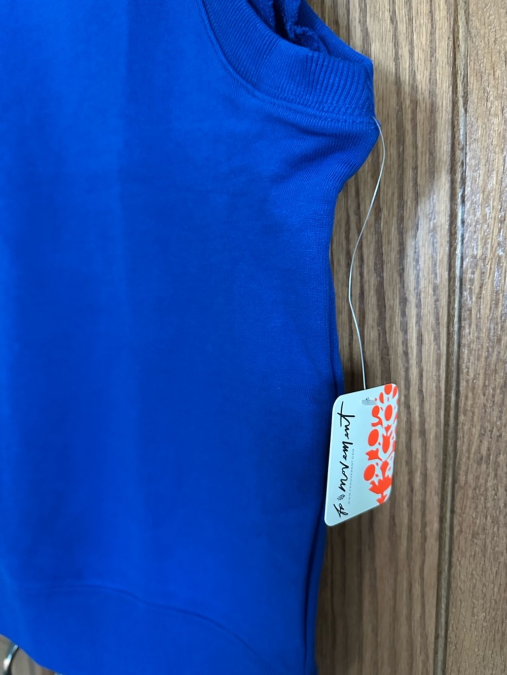 Free People Movement Flutter Tank Sweatshirt Electric Blue M NWT - Picture 3 of 8